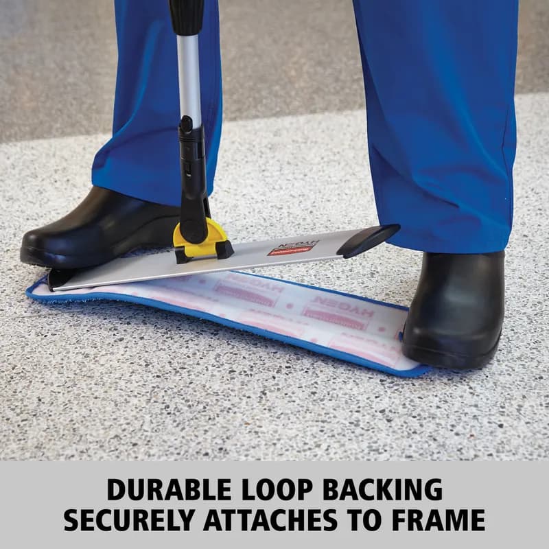 Hygen™ Damp Mop 18X5 IN Blue Microfiber High Performance 1/Each