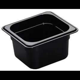 Food Pan 1/6 Size 4 IN Black PC 1/Each