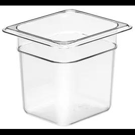 Food Pan 1/6 Size 2.4 QT Clear PC 1/Each