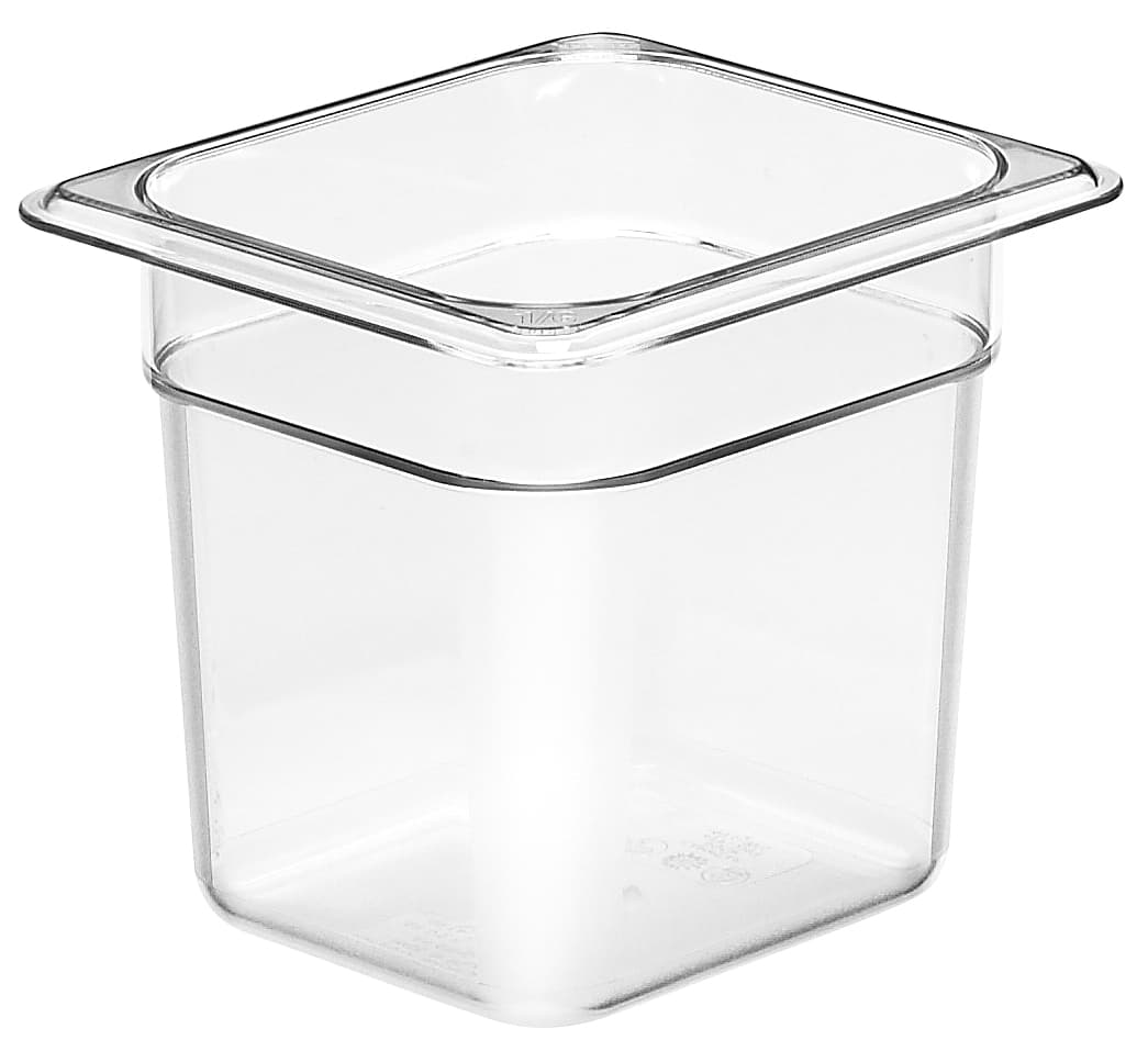 Camwear® Food Pan 1/6 Size 2.4 QT Clear PC 1/Each