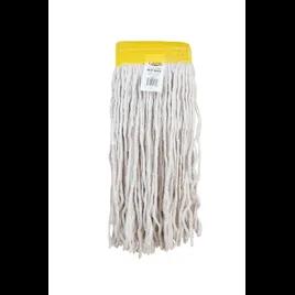 Mop Head #24 White Cotton 4PLY Cut End 5IN Headband 12/Case