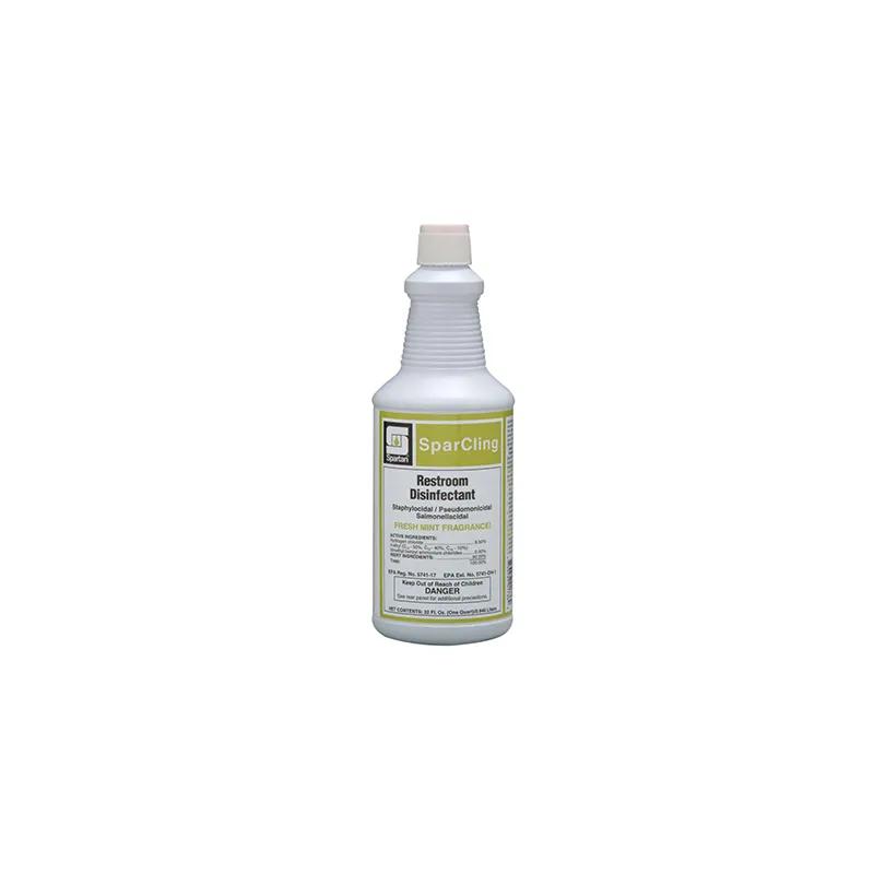 SparCling® Mint Restroom Cleaner One-Step Disinfectant 1 QT Multi Surface Acidic RTU Hydrochloric Acid 12/Case