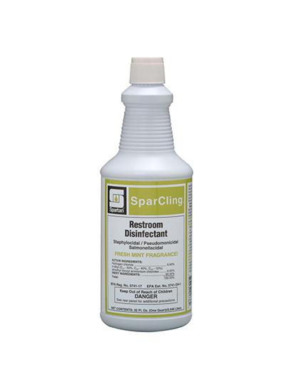 SparCling® Mint Restroom Cleaner One-Step Disinfectant 1 QT Multi Surface Acidic RTU Hydrochloric Acid 12/Case