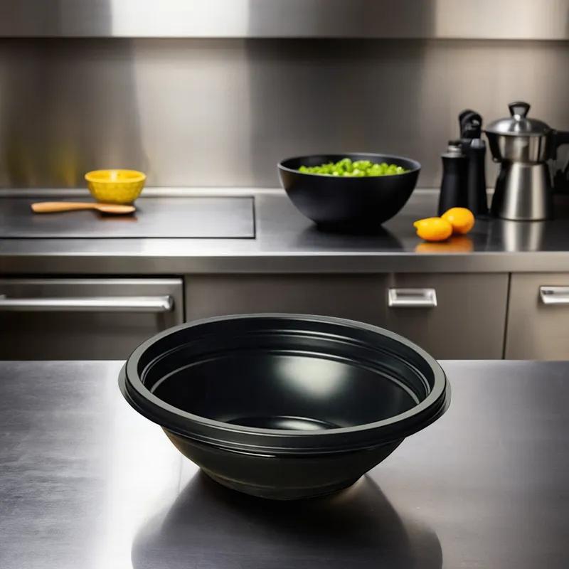 Bowl 16 OZ PET Black 200/Case