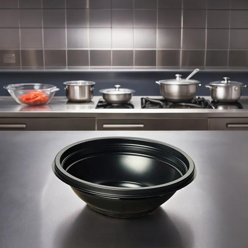 Bowl 16 OZ PET Black 200/Case
