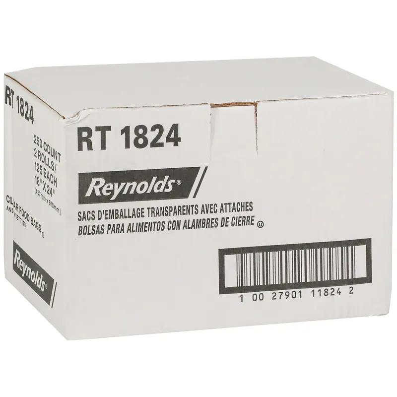 Storage Bag 18X24 IN PE 1.25MIL Heavyweight Clear With Ties 250/Case