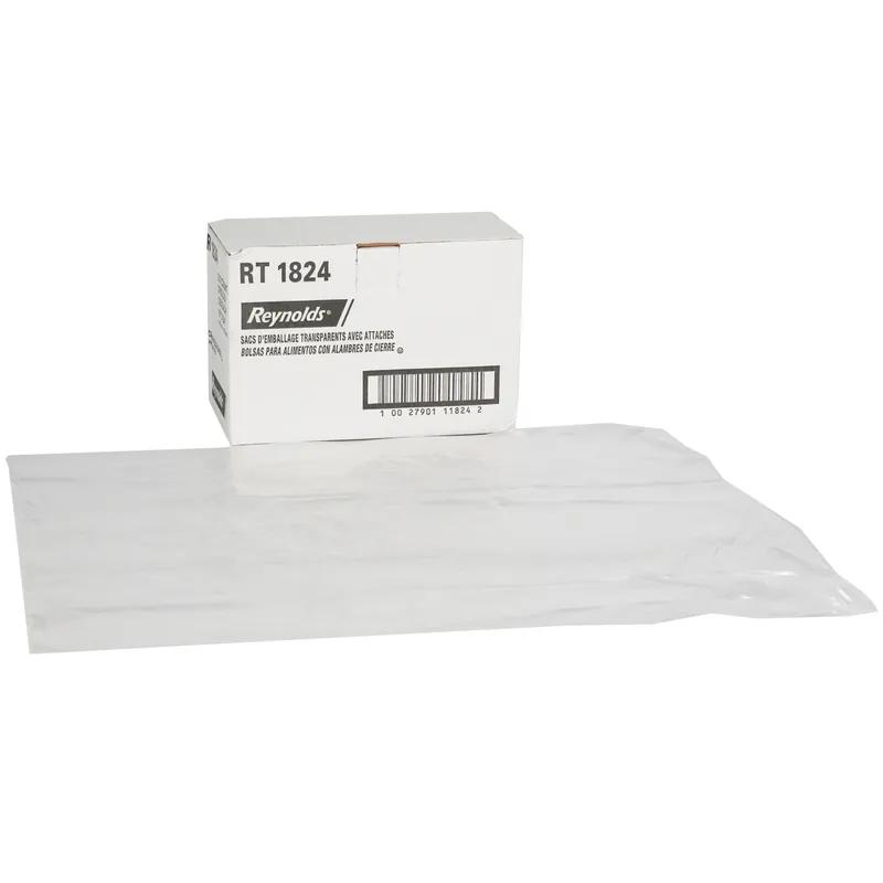 Storage Bag 18X24 IN PE 1.25MIL Heavyweight Clear With Ties 250/Case