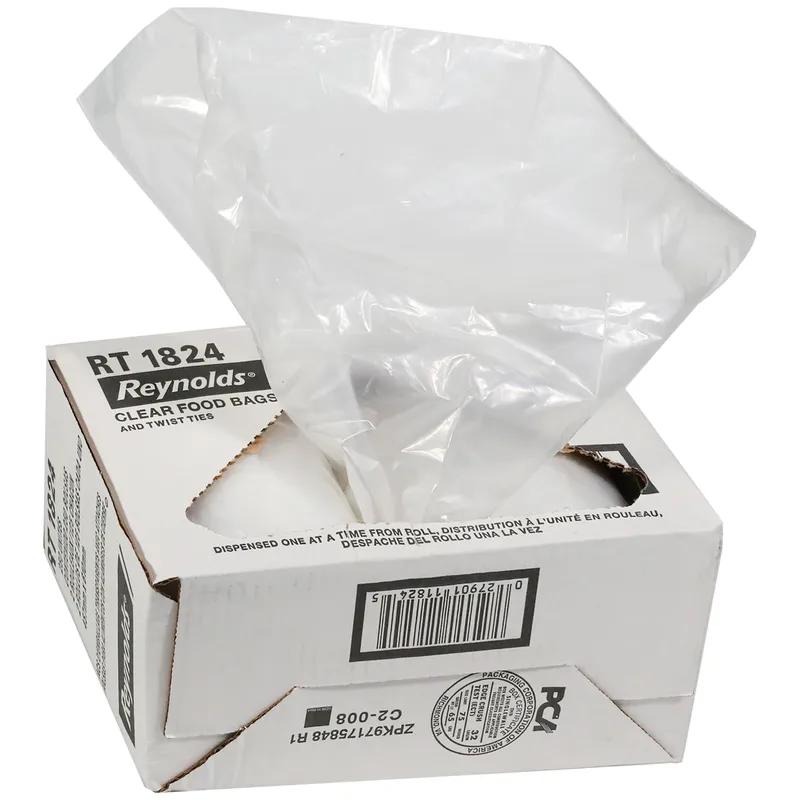 Storage Bag 18X24 IN PE 1.25MIL Heavyweight Clear With Ties 250/Case