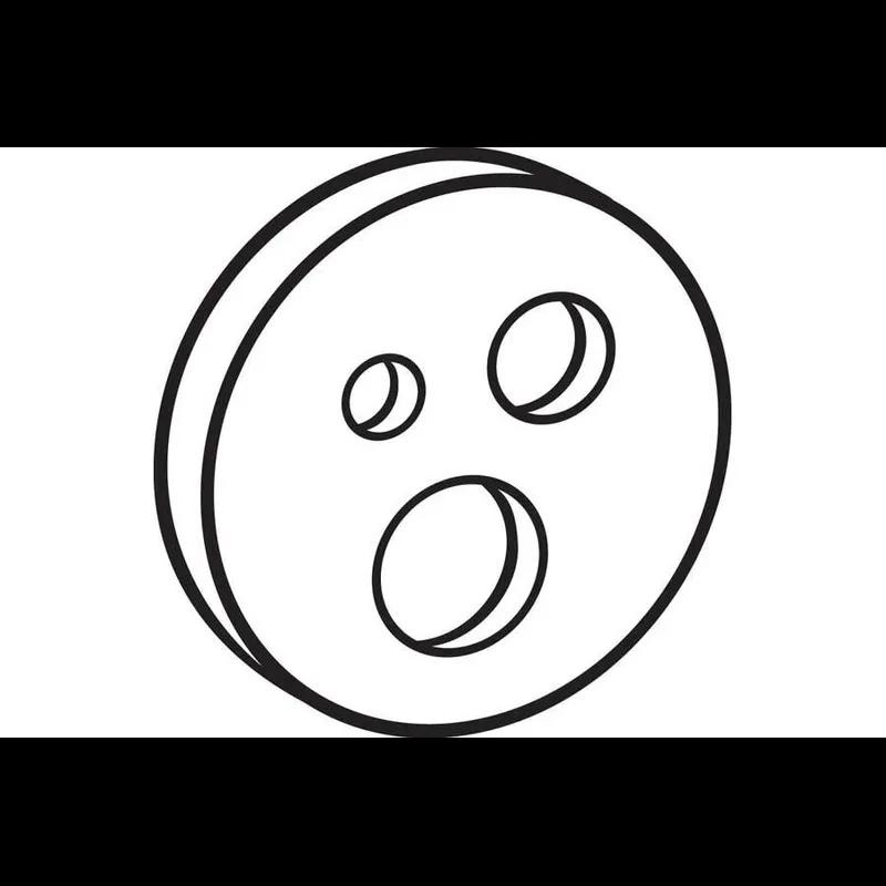 Peg Hook Shams Rubber Black 20/Pack