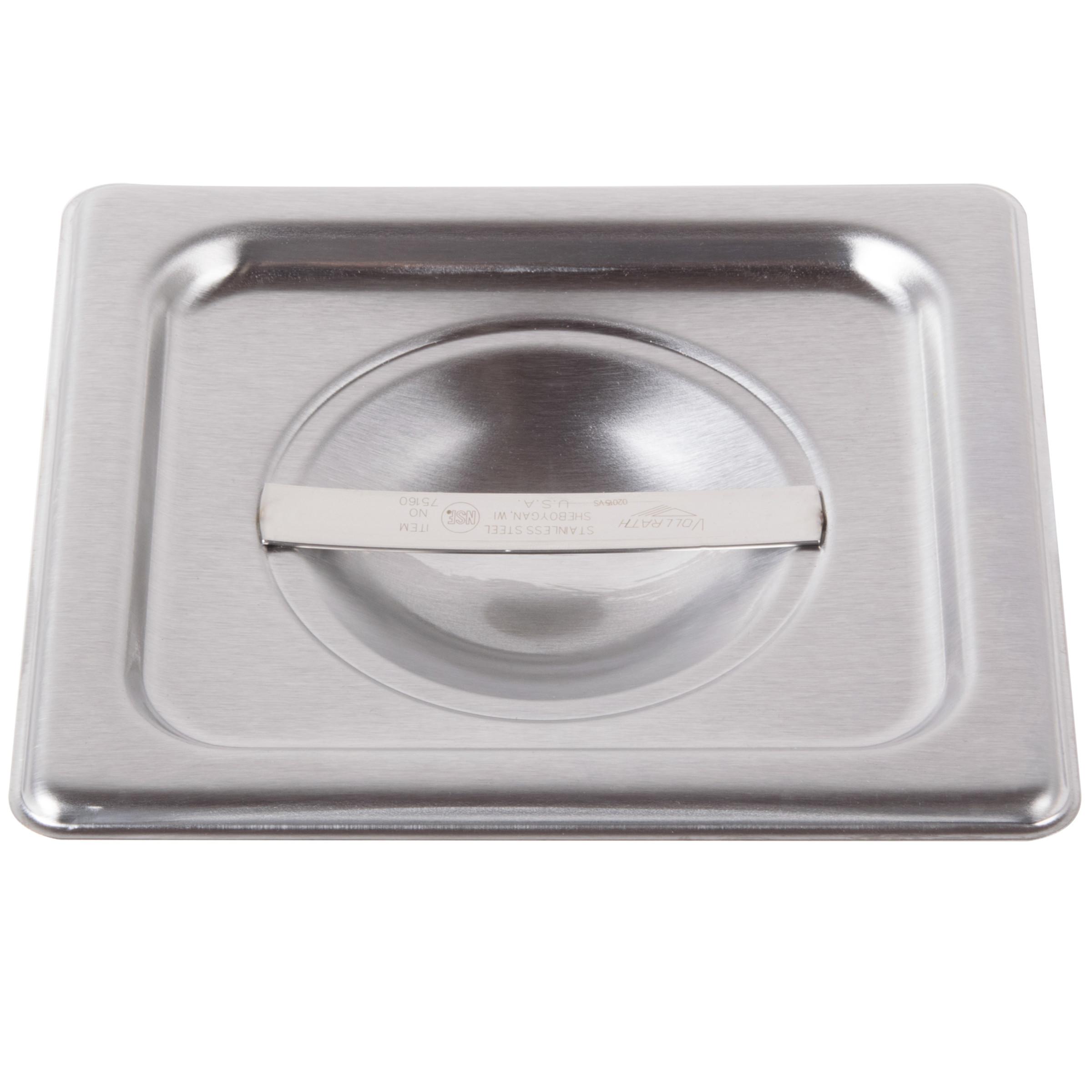 Cover Flat 1/6 Size Stainless Steel For Steam Table Pan 1/Each