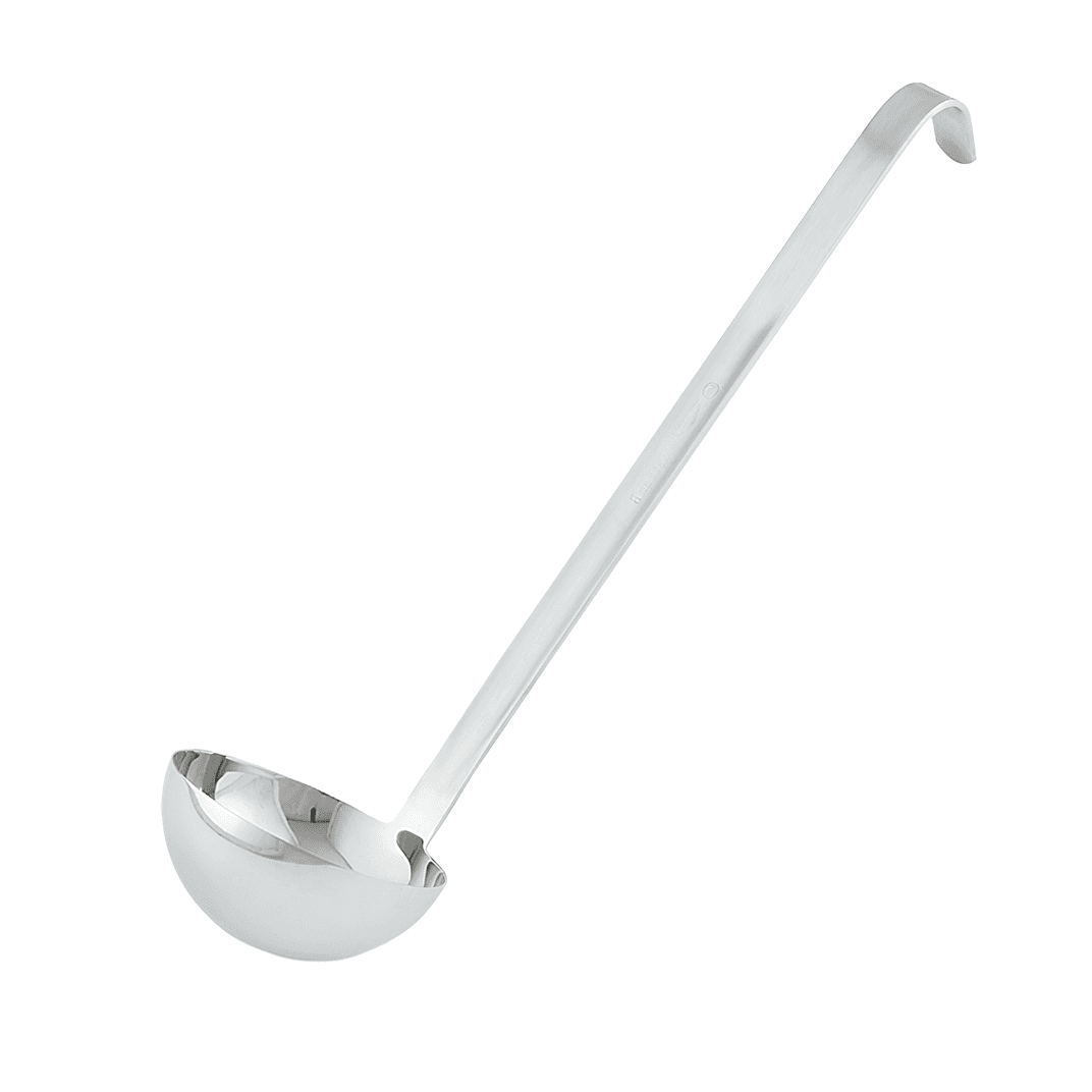 Ladle 10 IN 8 OZ Stainless Steel Hookless Handle Heavy Duty 1/Each