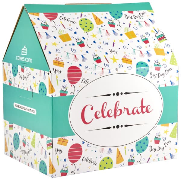 Cake Box 14.75X11.5X16 IN Paperboard Multicolor Party Rectangle 6/Pack