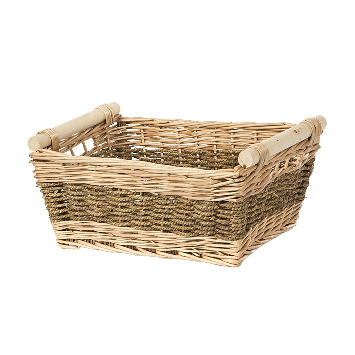 Basket Utility Bin Seagrass Rectangle Side Handles 1/Each