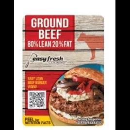 Ground Beef 80/20 Easy Fresh Cooking Label 1000/Roll