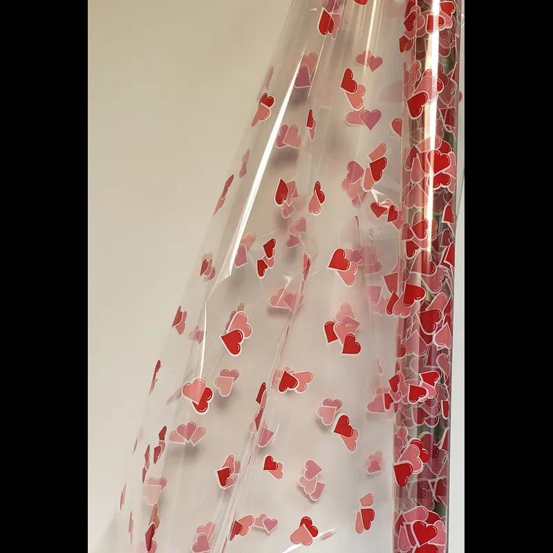Multi-Purpose Roll 40IN X100FT Cellophane Multicolor Valentine 1/Roll