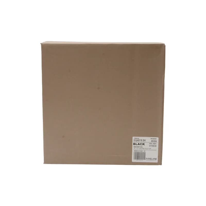 Platter Pleasers Serving Tray 18X18 IN Plastic Black Square 20/Case