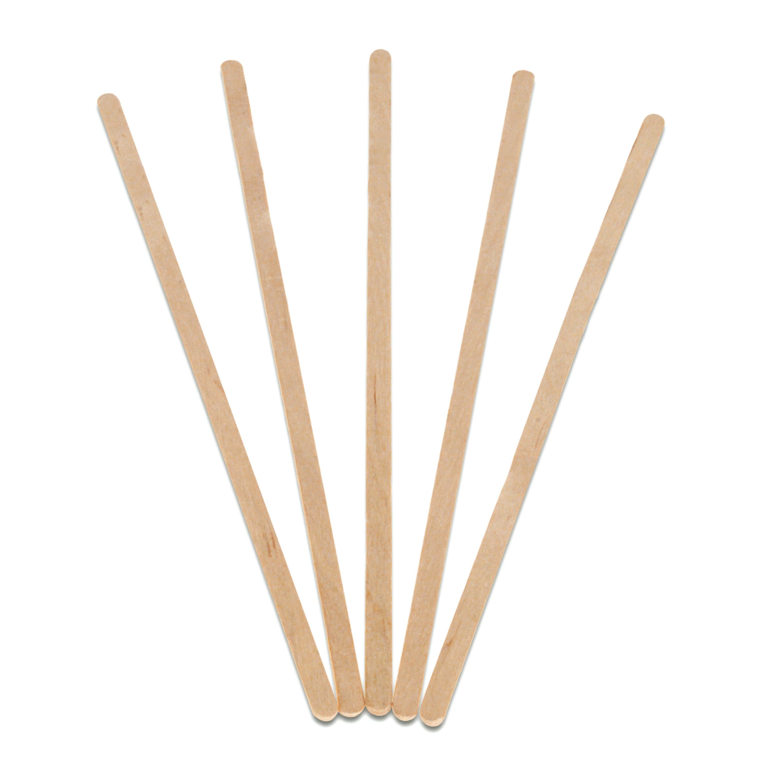 Coffee Stirrer 7.5 IN Wood Natural Unwrapped Flat 500 Count/Pack 10 Packs/Case 5000 Count/Case