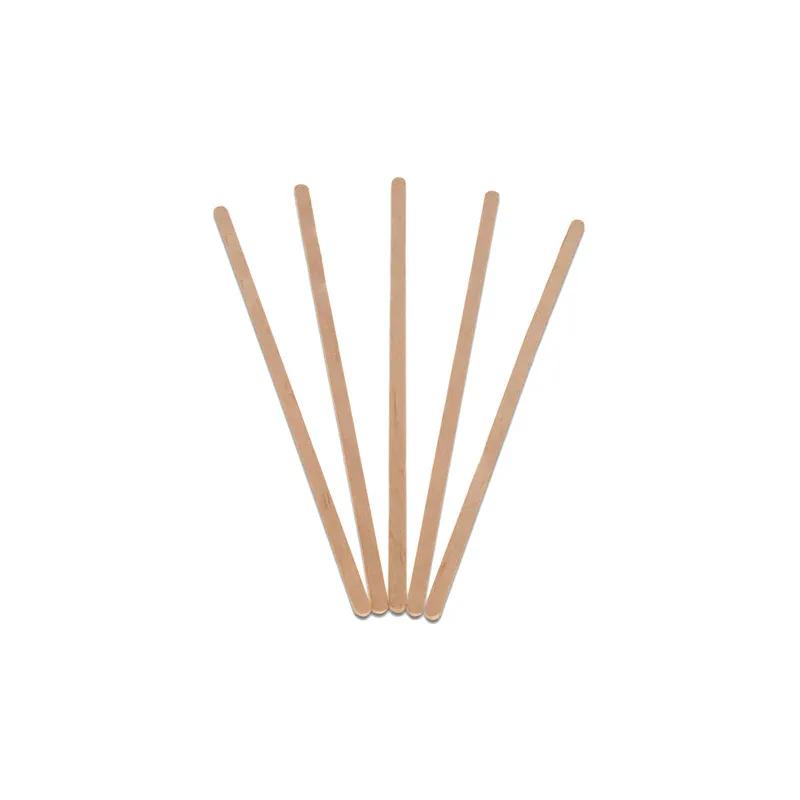 Coffee Stirrer 7.5 IN Wood Natural Unwrapped Flat 500 Count/Pack 10 Packs/Case 5000 Count/Case