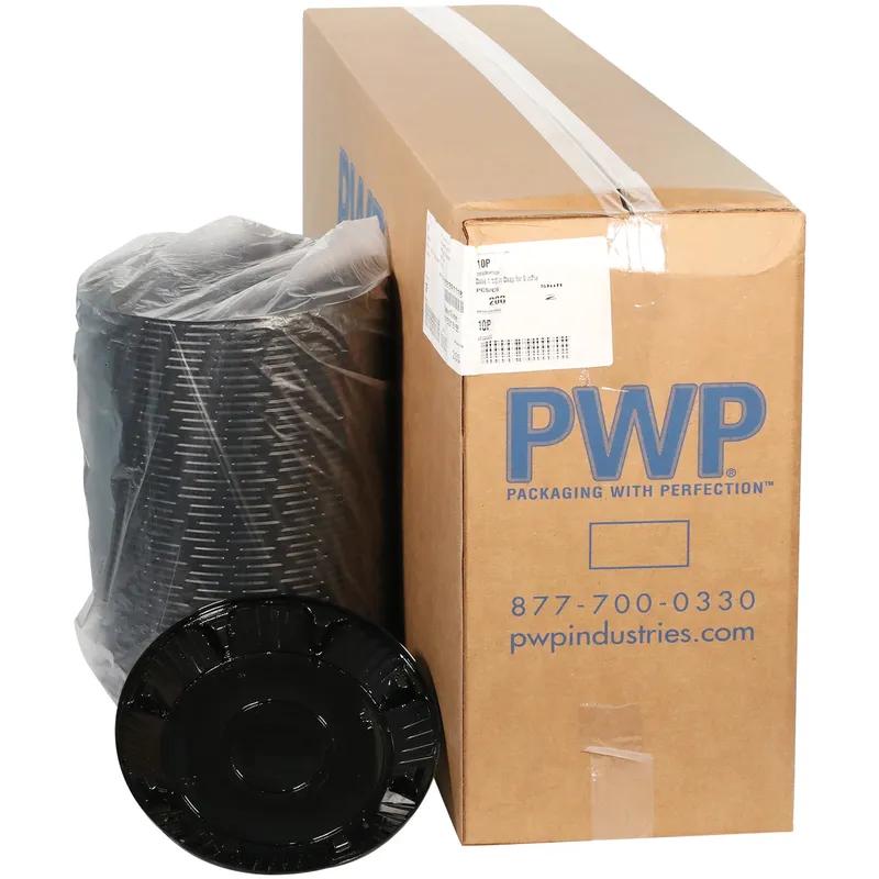 Pie Container 9.8X1.5 IN PET Black Round Deep 200/Case