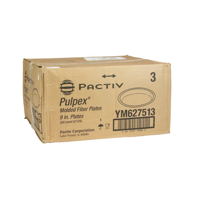 Plate 9X0.6 IN Molded Fiber Natural 250/Case