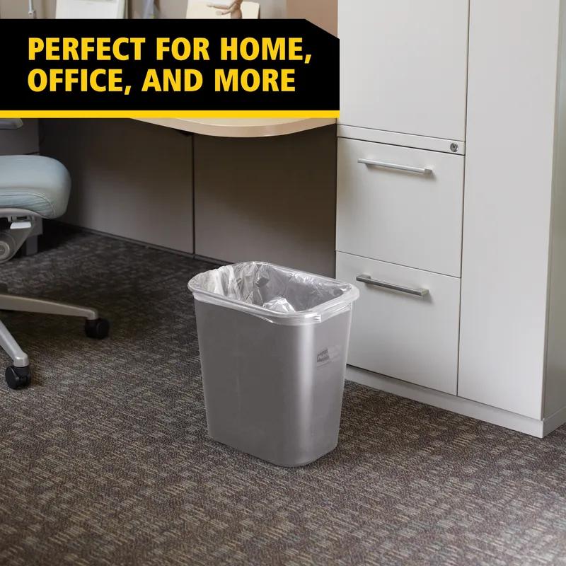 Trash Can 14.5X10.5X15 IN 7 GAL 28 QT Gray Rectangle Resin Deskside 1/Each
