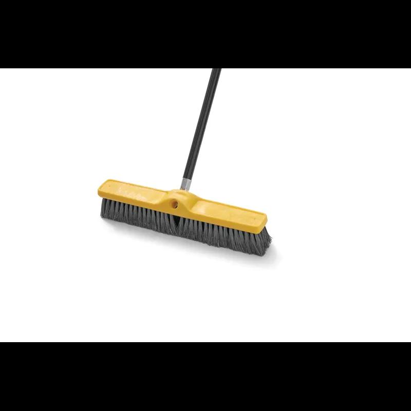 Mop Handle Black Wood Threaded Super Self Locking 1/Each