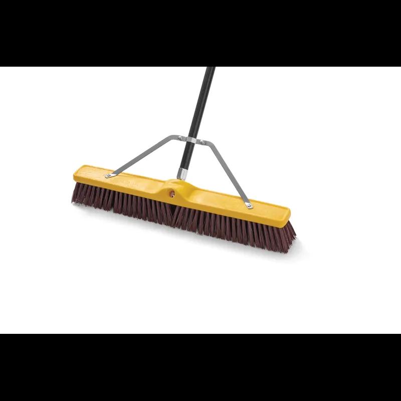 Mop Handle Black Wood Threaded Super Self Locking 1/Each