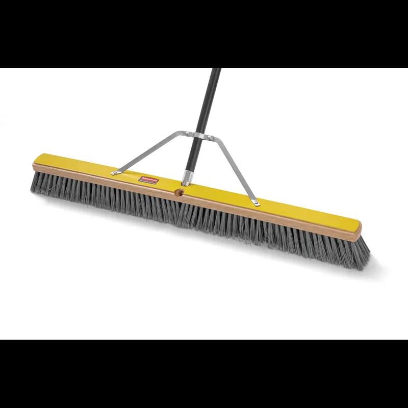 Mop Handle Black Wood Threaded Super Self Locking 1/Each