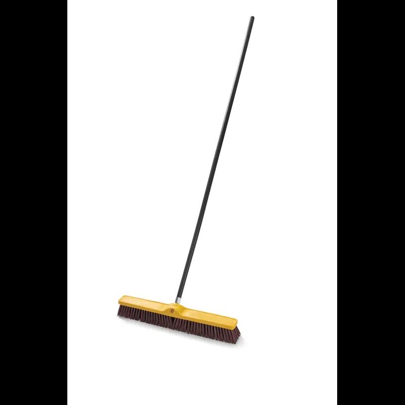 Mop Handle Black Wood Threaded Super Self Locking 1/Each