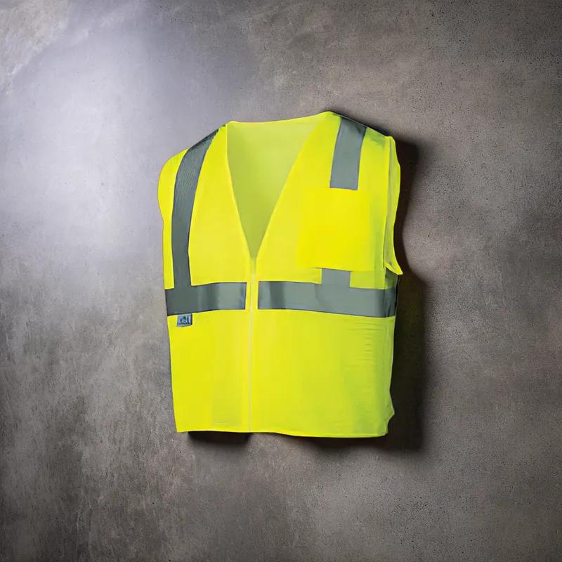 Safety Vest Large (LG) Green Type R Class 2 High Visibility 1/Each