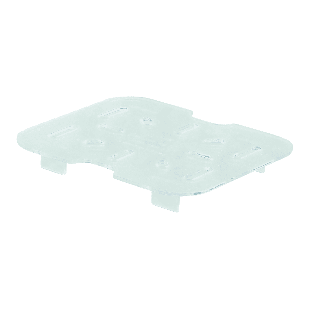 Shelf Drain 1/6 Size 4.5X1.875X0.5 IN Square Plastic 1/Each