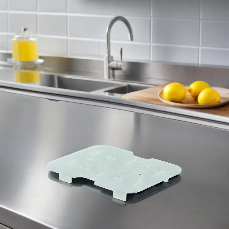 Shelf Drain 1/6 Size 4.5X1.875X0.5 IN Square Plastic 1/Each