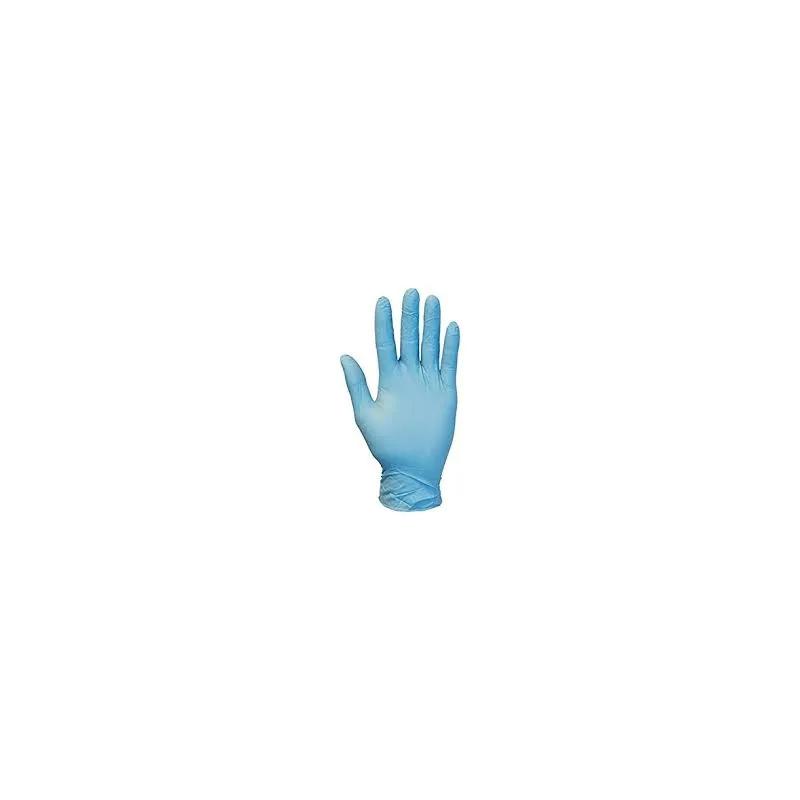 Gloves Medium (MED) Blue 3MIL Nitrile Rubber Disposable Powder-Free 100 Count/Pack 10 Packs/Case 1000 Count/Case