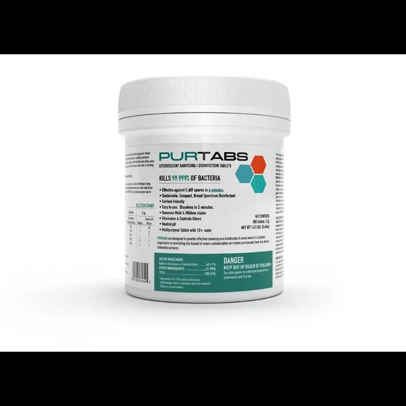 PurTabs Disinfectant Tablet Sporicidal 200 Count/Pack 6 Packs/Case 1200 Count/Case