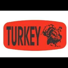 Turkey Label Dayglo 1000/Roll