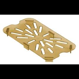 H-Pan™ Bacon High Temperature Drain Drip Tray 1/4 Size Amber Rectangle With Divider 1/Each