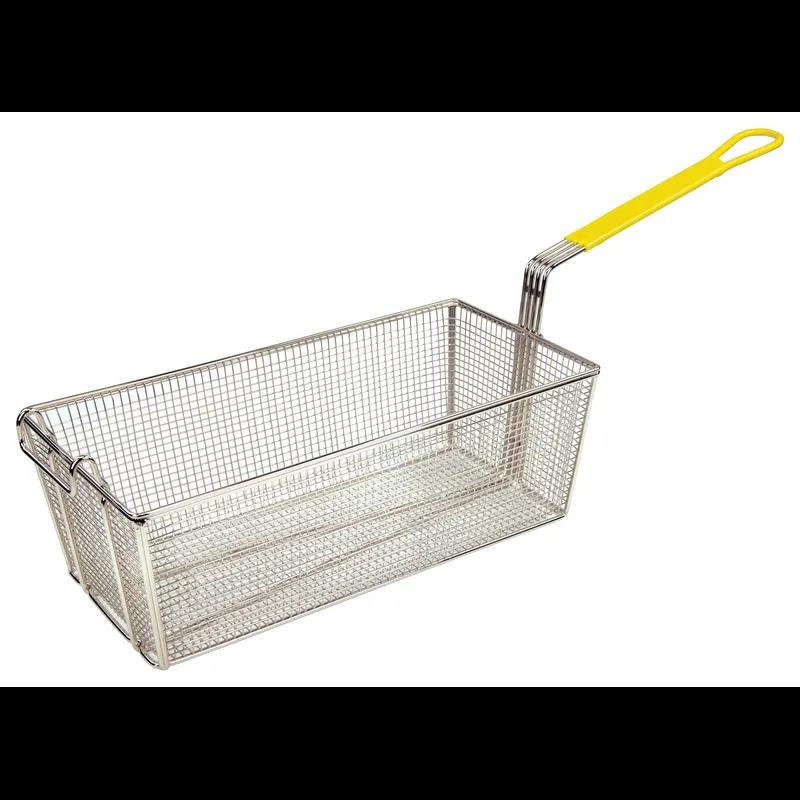 Fry Basket 17X8.25X6 IN Yellow Metal Wire 1/Each