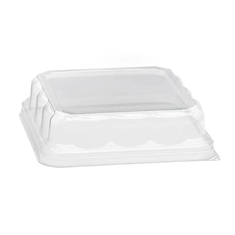 Lid Dome 7.85X7.85X2 IN PET Clear Square For Brownie Container 300/Case
