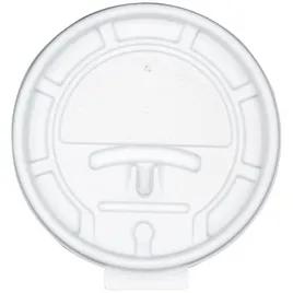 Lid Flat PS White For 8 OZ Hot Cup With Hole Lock Tab Tear Tab 1000/Case