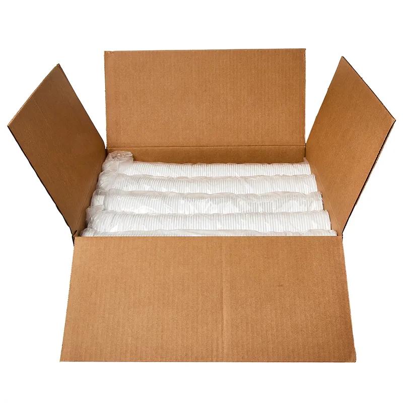 Lid Flat PS White For 8 OZ Hot Cup With Hole Lock Tab Tear Tab 1000/Case