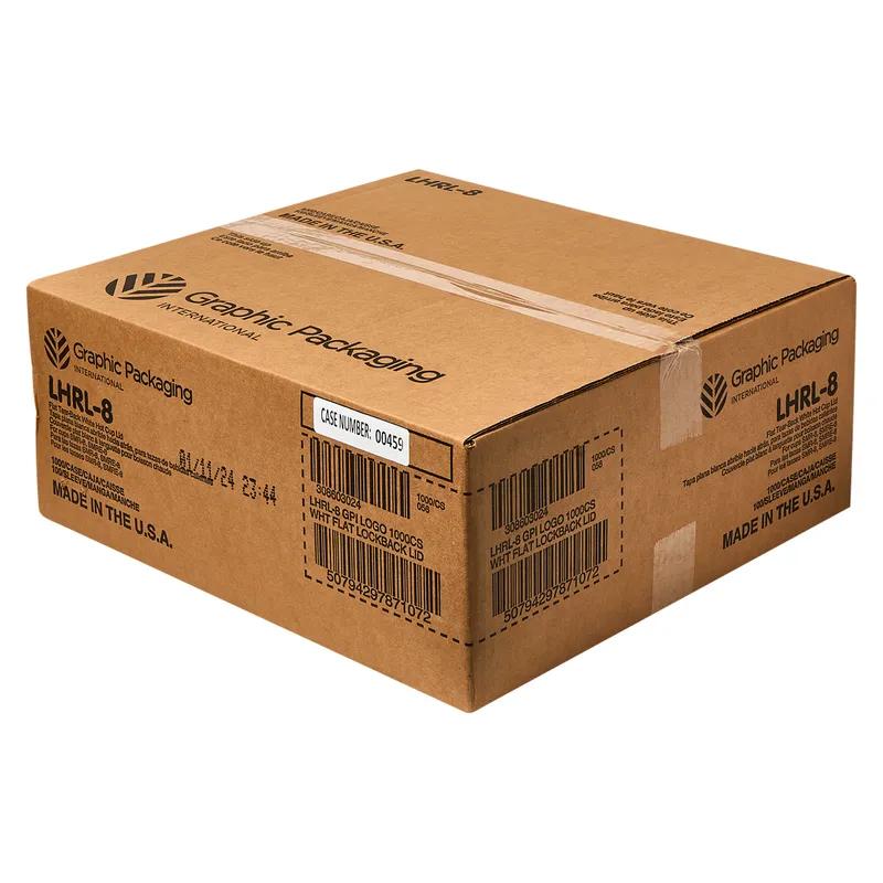 Lid Flat PS White For 8 OZ Hot Cup With Hole Lock Tab Tear Tab 1000/Case