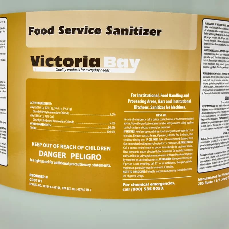 Victoria Bay Food Service Sanitizer 5 GAL 1/Pail