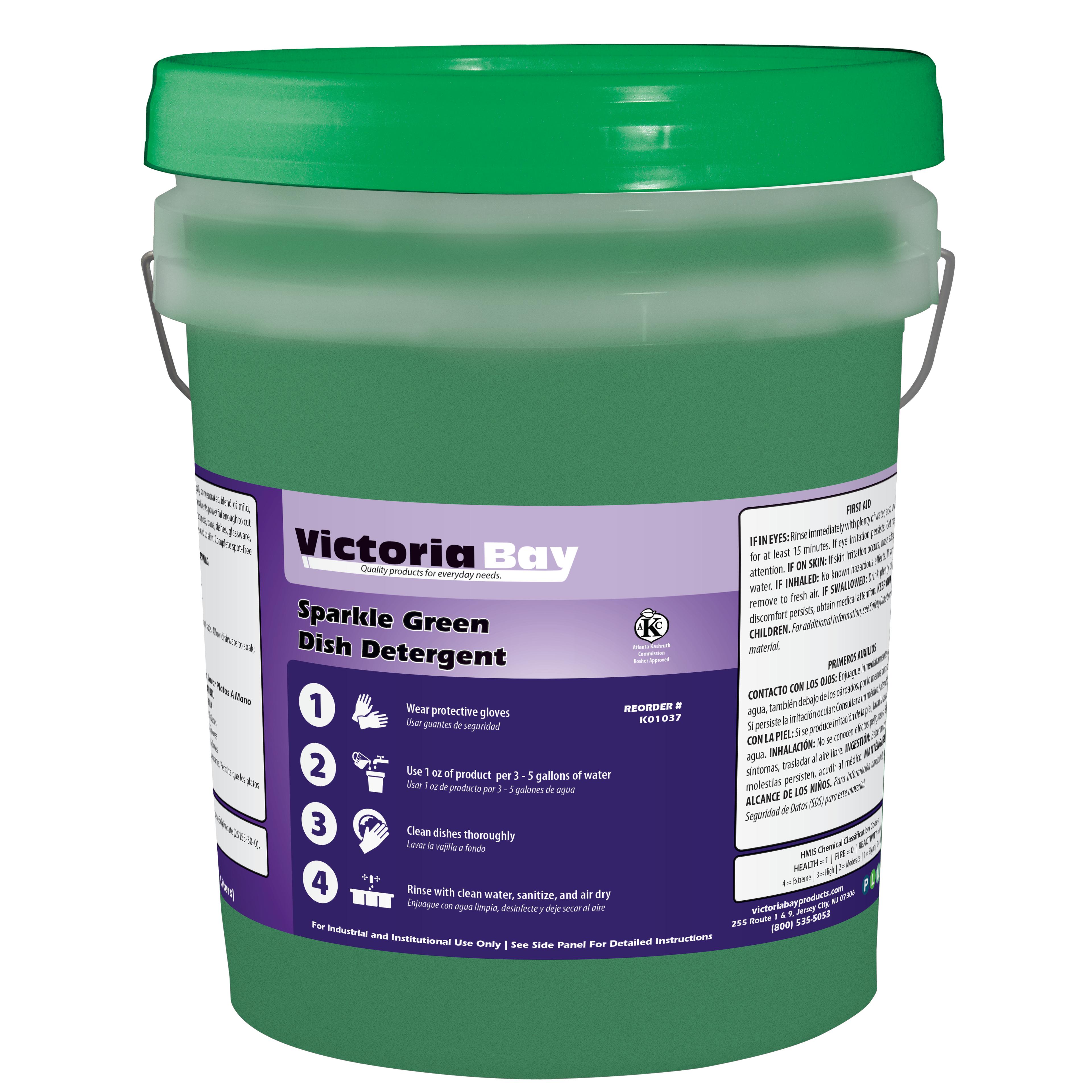 Victoria Bay Sparkle Green Dish Detergent 5 GAL 1/Pail