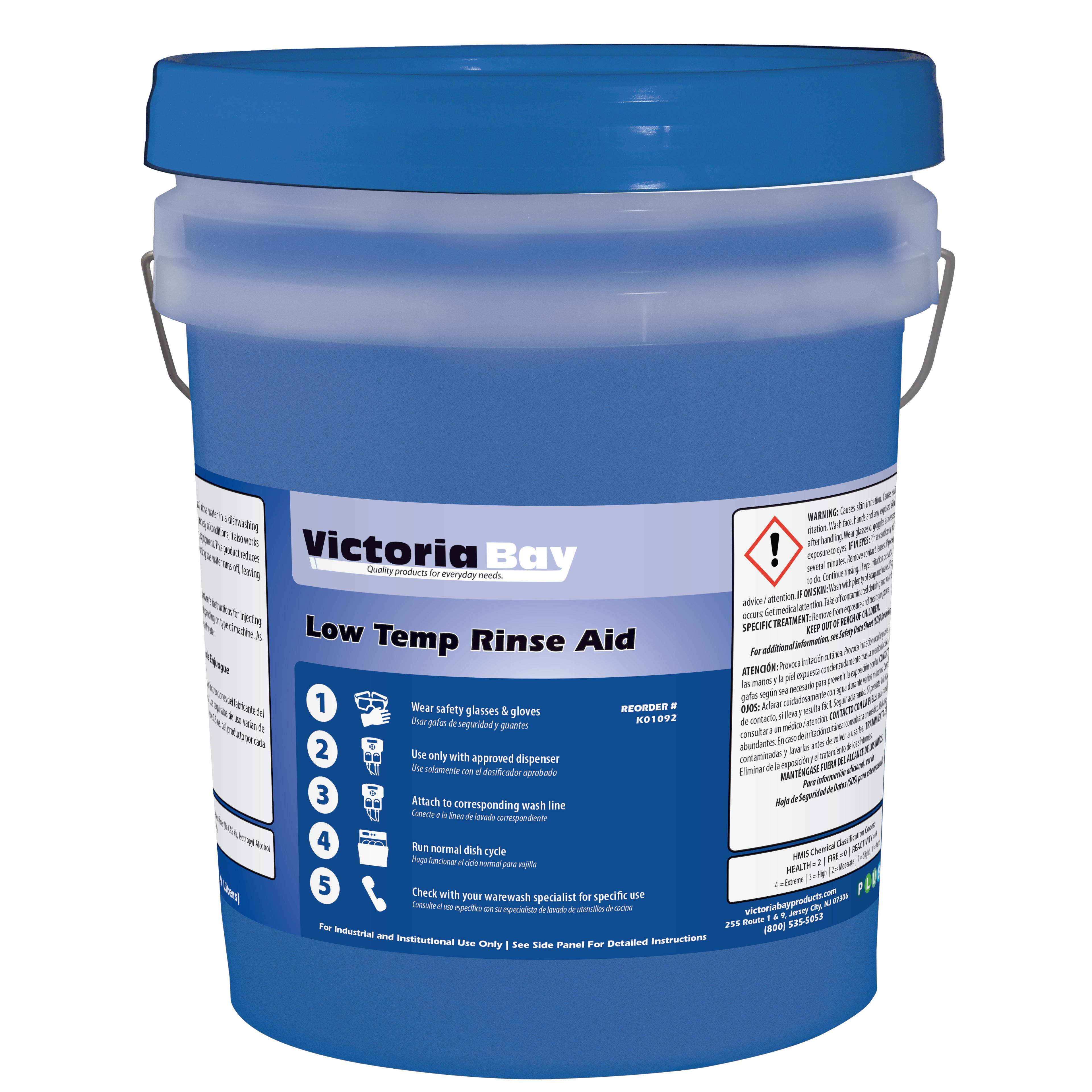 Victoria Bay Low Temp Rinse Aid 5 GAL 1/Pail