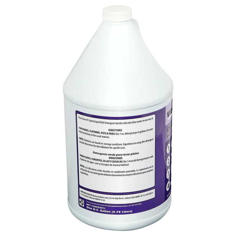 Victoria Bay Clean N’ Green Liquid Dish Detergent 1 GAL 4/Case