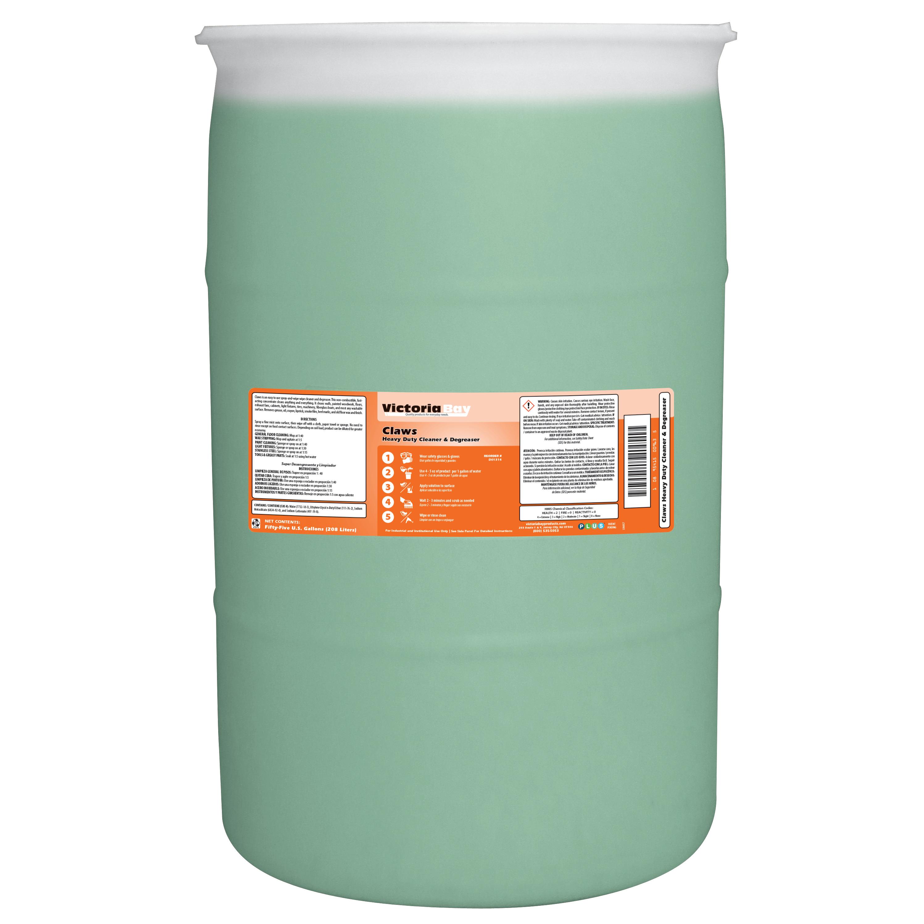 Victoria Bay Claws Heavy Duty Cleaner & Degreaser 55 GAL 1/Drum