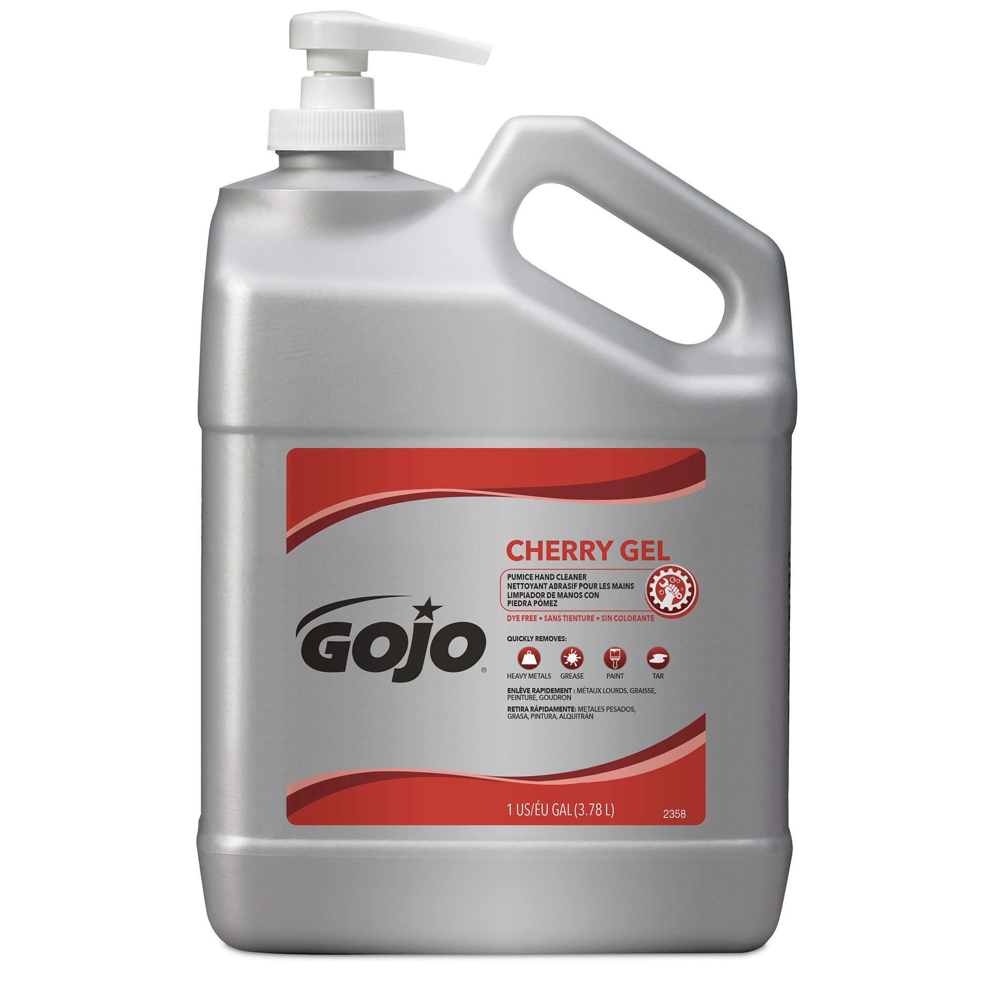 GOJO® Hand Cleaner Gel 1 GAL 4.83X7.15X10.55 IN Cherry Red Pumice 2/Case