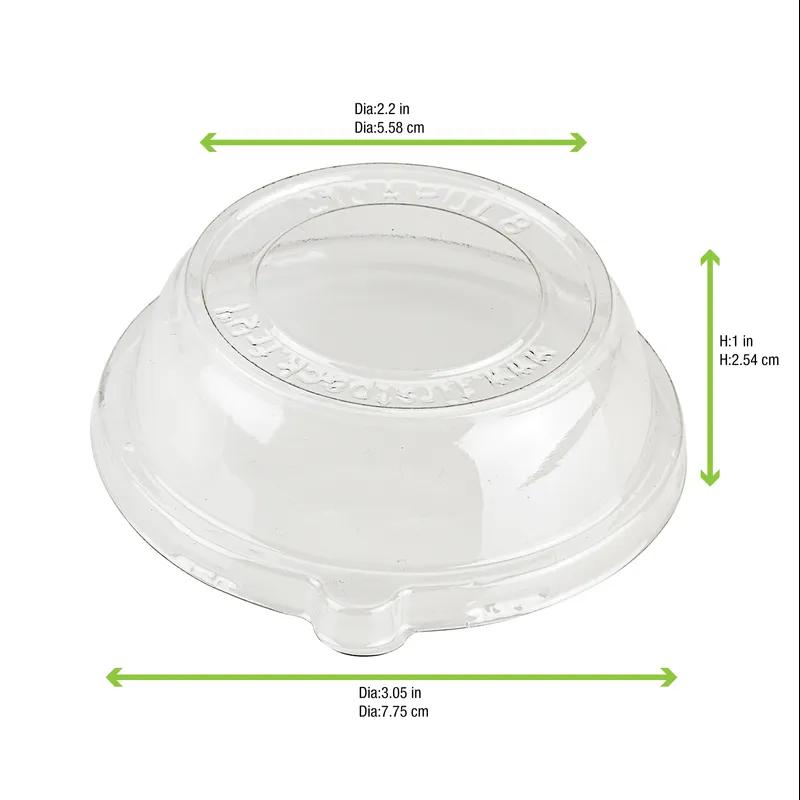 Lid Dome 2.83X0.98 IN PET Clear For Bowl Freezer Safe 50 Count/Pack 60 Packs/Case 3000 Count/Case