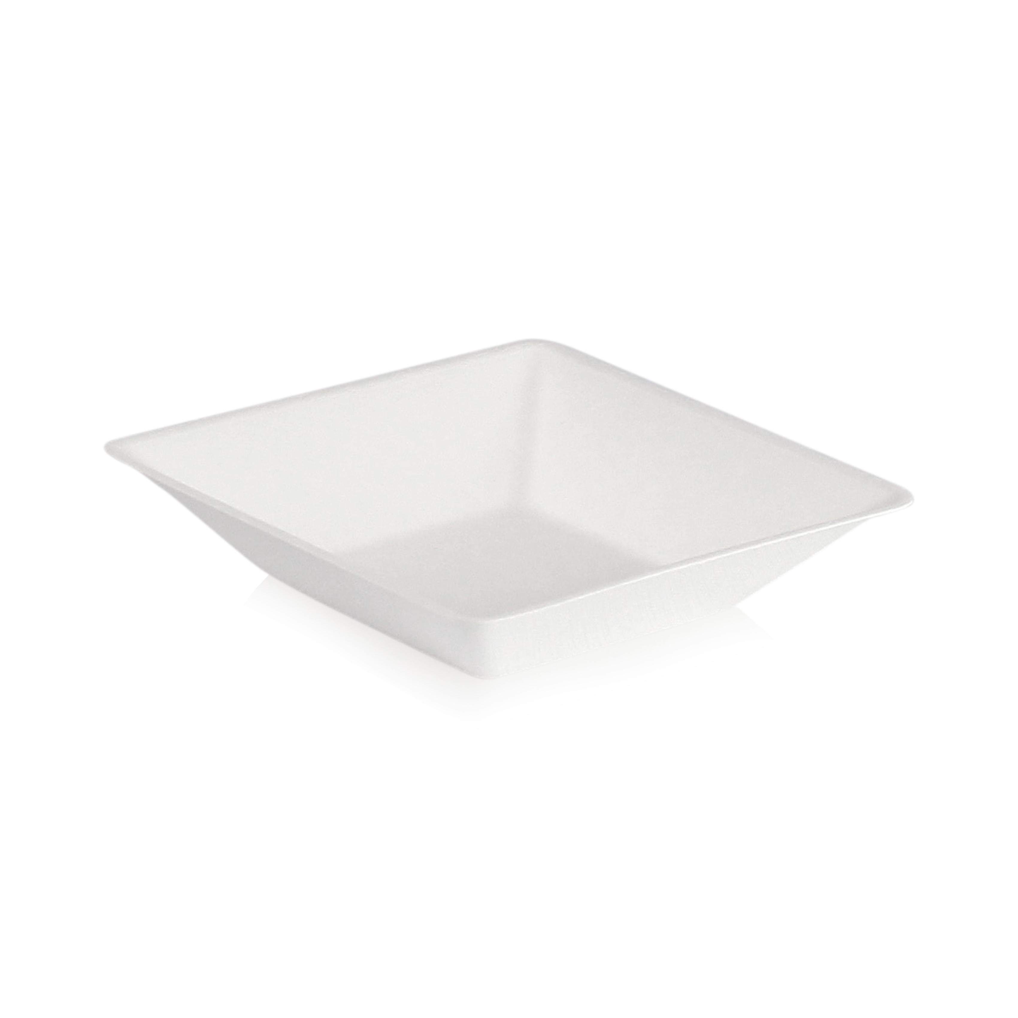 Plate 5.1X5.1X1.1 IN Sugarcane White Freezer Safe Grease Resistant 100 Count/Pack 6 Packs/Case 600 Count/Case