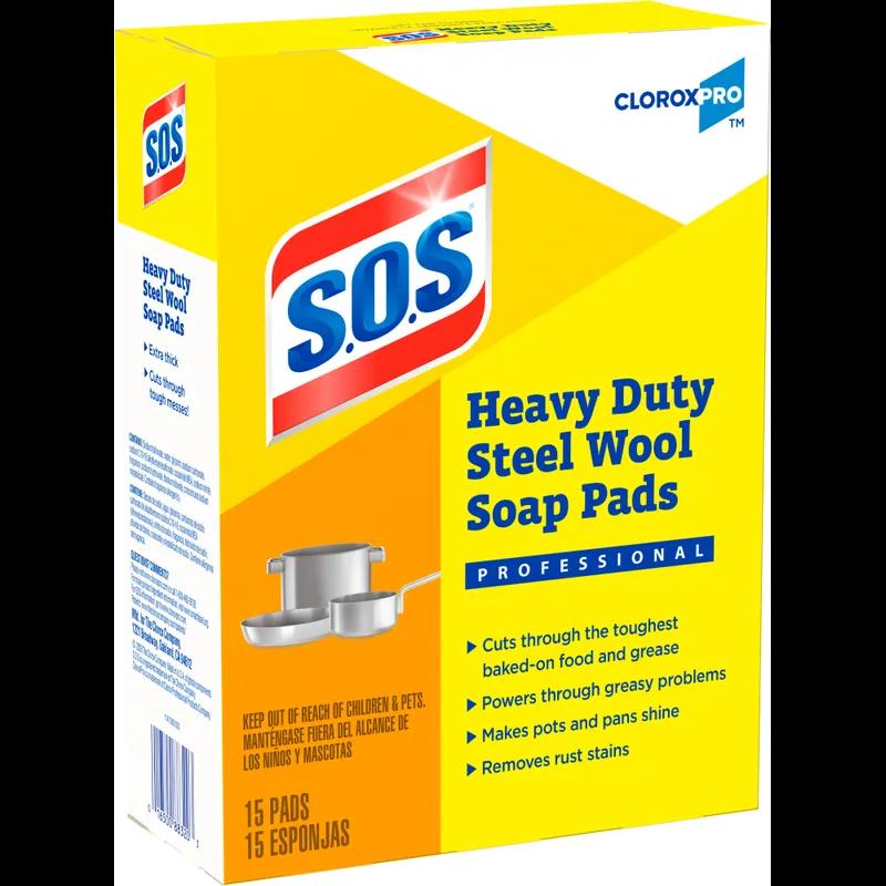 S.O.S.® Soap Pad Steel Wool 15 Count/Box 12 Box/Case 180 Count/Case